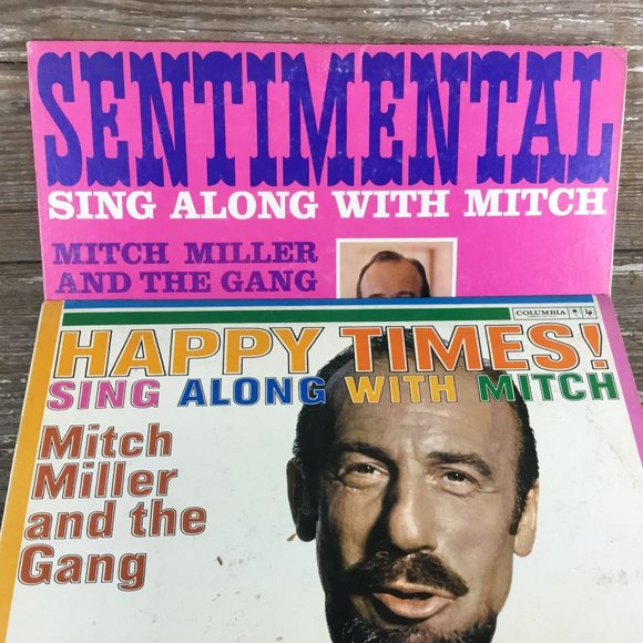 Mitch Miller and The Gang - 2 Vinyl Records - Happy Times - Sentimental - 12" 33